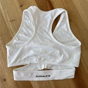 Alphalete Classic White Racerback Bra
